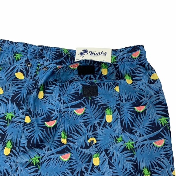 Trunks Sano Short Swim Trunks 2XL XXL Blue Pineapple Swingers Beach Swimsuit - Picture 7 of 12